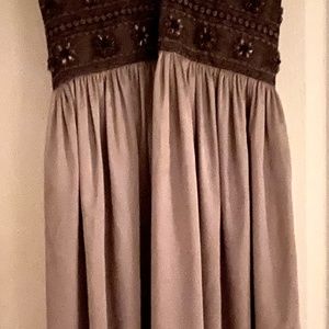 Ladies Dressy Halter Dress with Midriff Beading Detail -Size 4